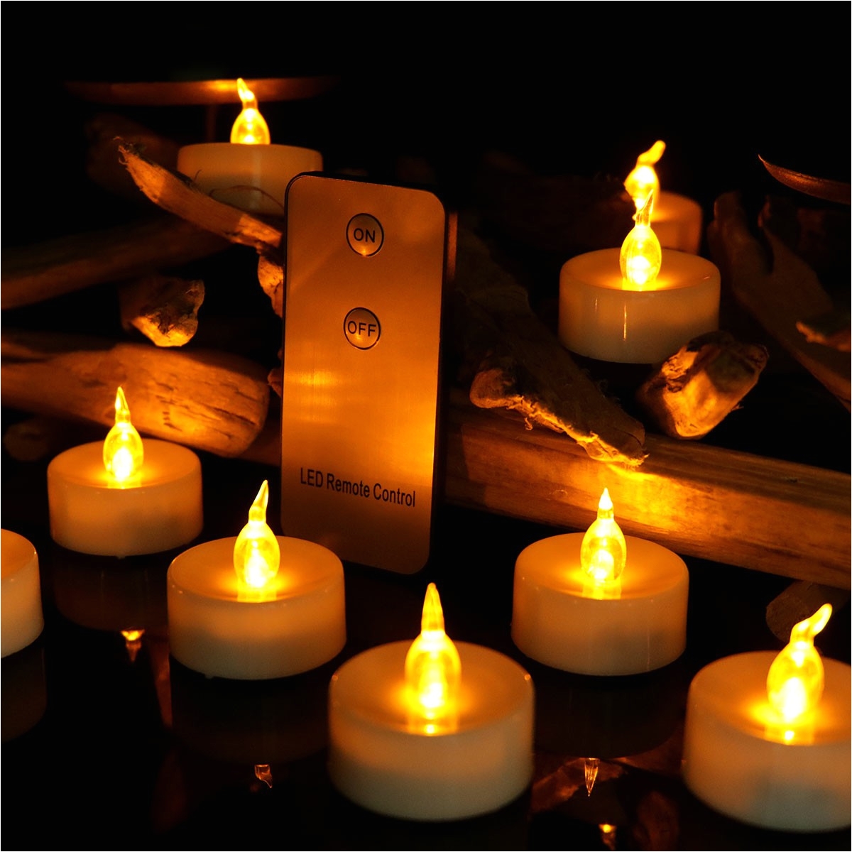 battery operated votive led tea lights with remote control