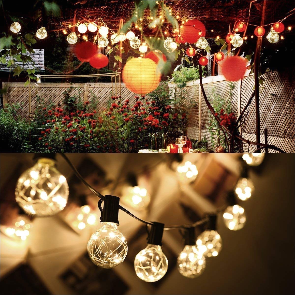 amazon com findyouled solar powered string lights with hanging sockets 20 ft edison bulbs weatherproof solar decoration lights garden outdoor