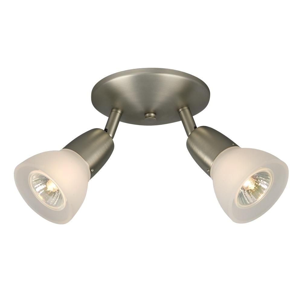 filament design negron 2 light brushed nickel track head spotlight with directional heads