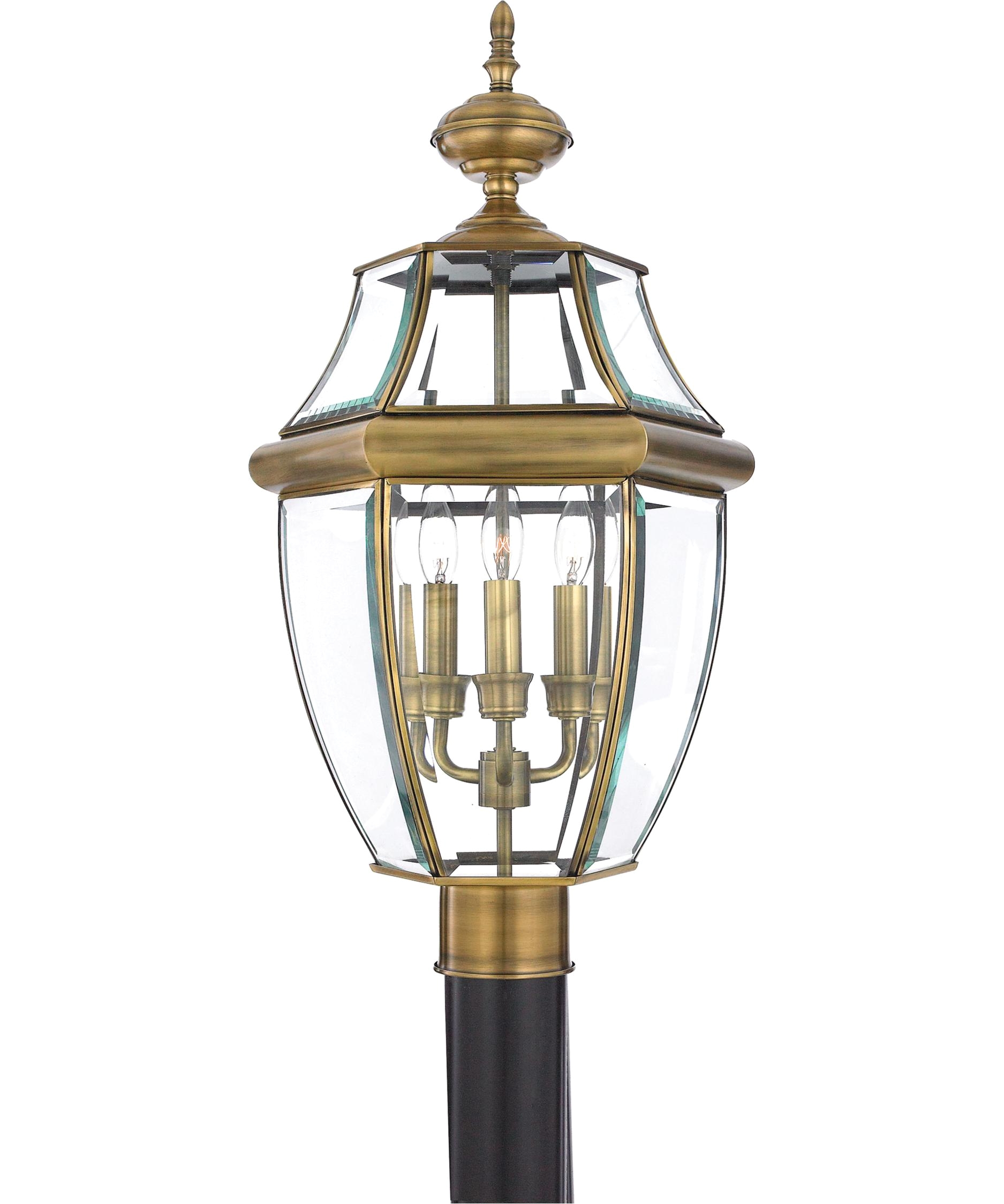 Stained Glass Floor Lamps for Sale Quoizel Ny9043 Newbury 12 Inch Wide 3 Light Outdoor Post Lamp