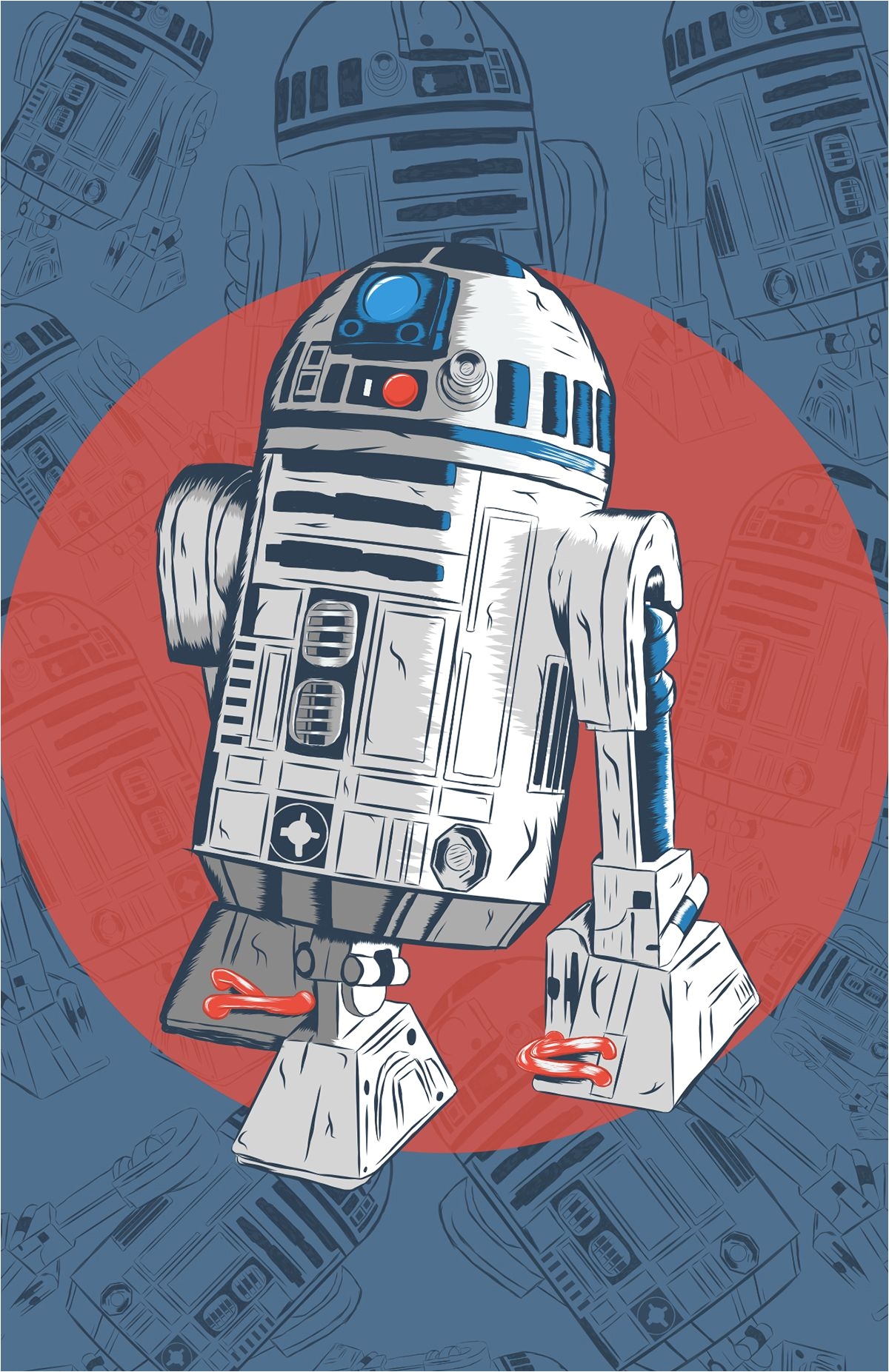 bb 8 r2 d2 fan art created by karl smith star wars