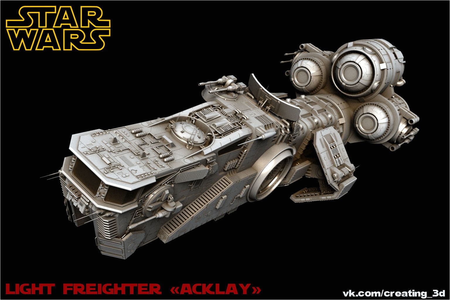 star wars light freighter acklay 3d model star wars light star and star wars ships