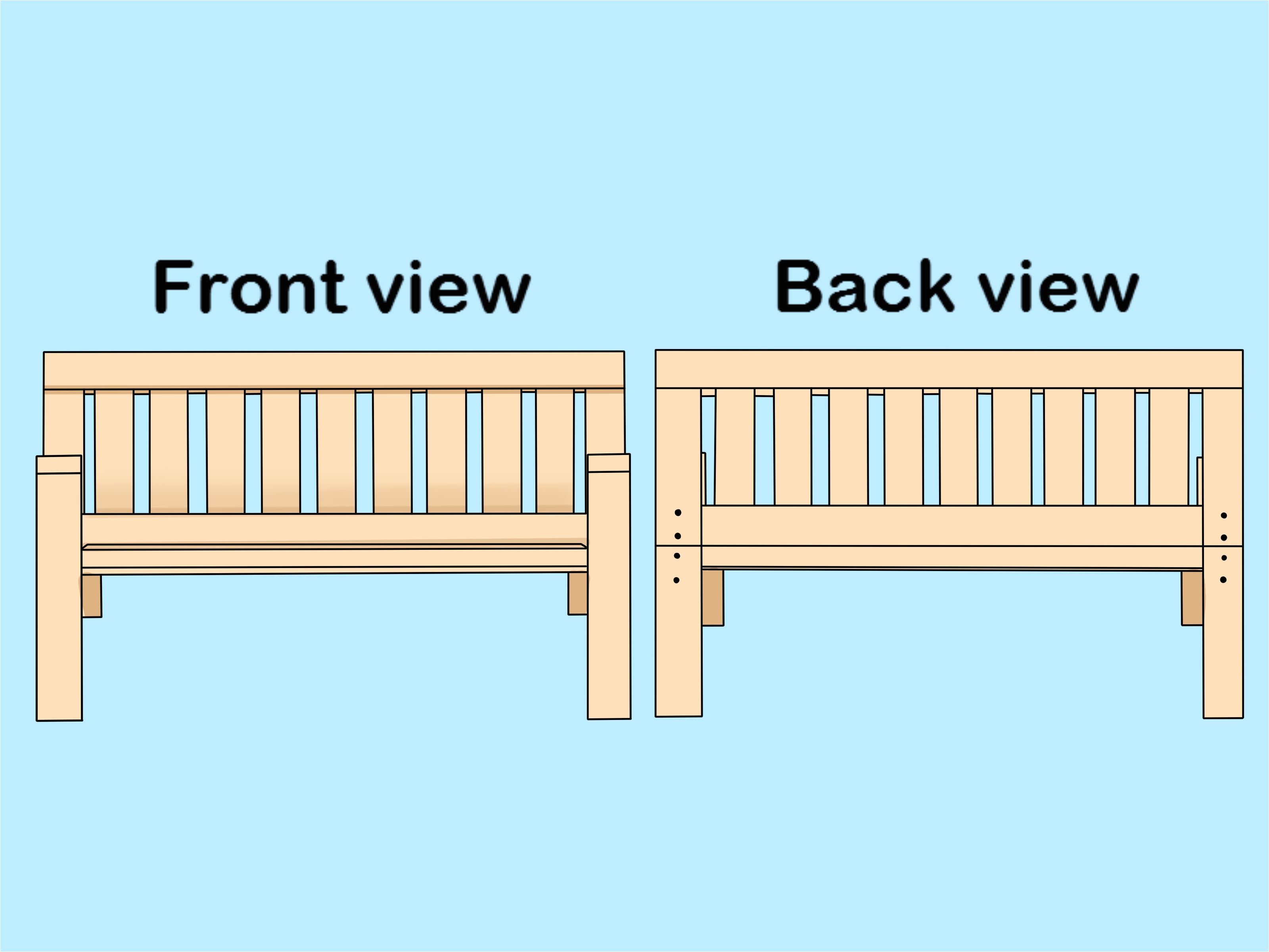 build wooden benches step 20