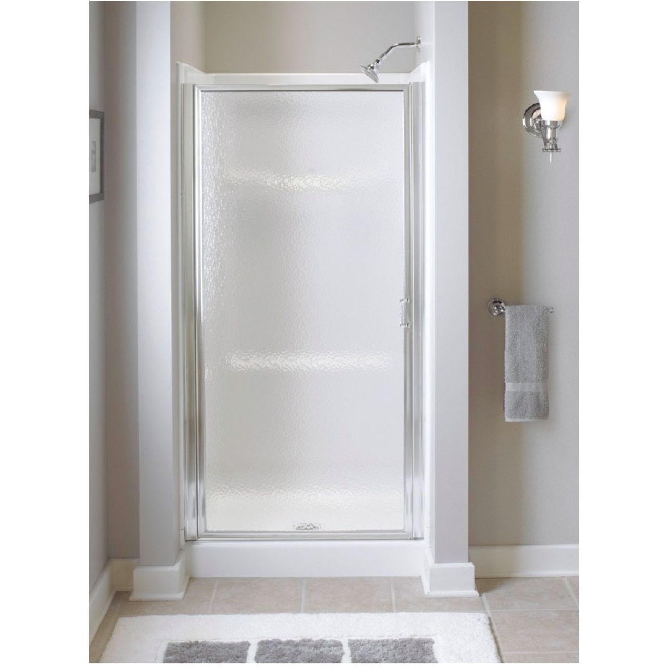 sterling 24in w x 64in h pivot shower door with silver frame 950c 24s tub shower surrounds ace hardware