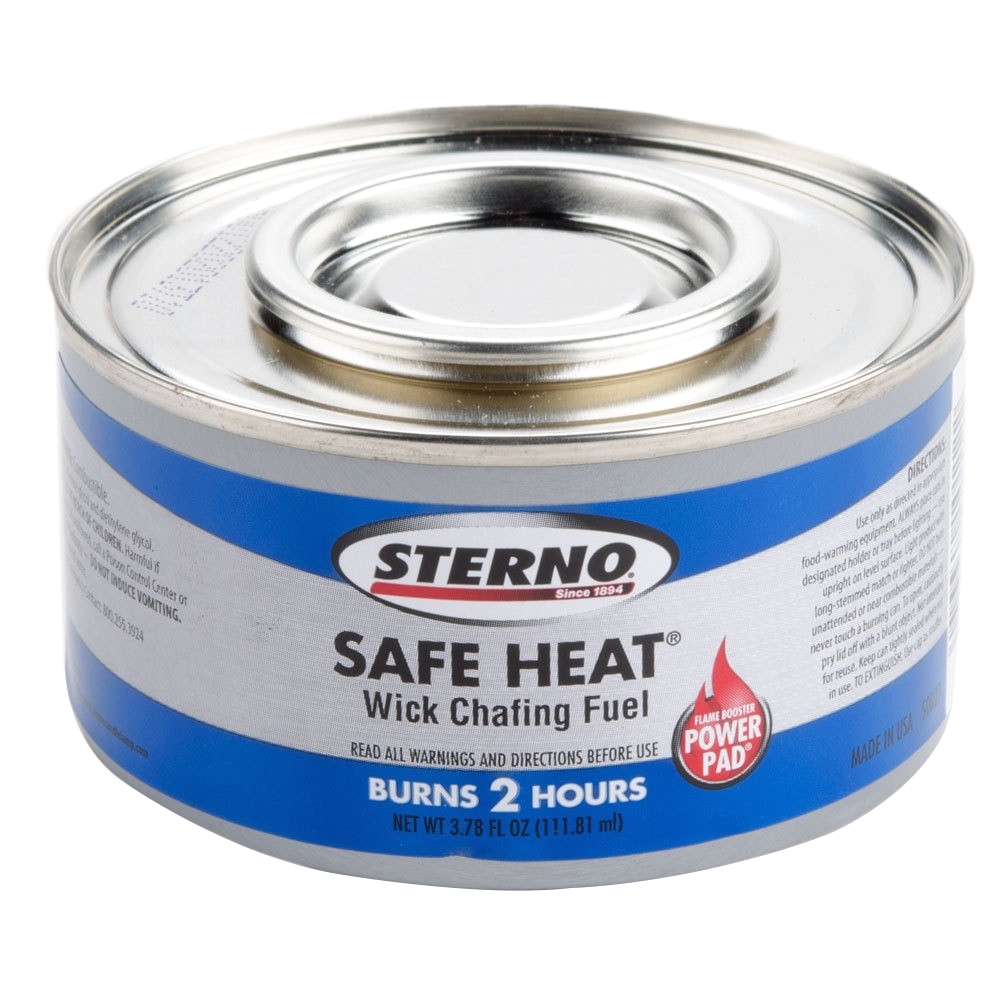 sterno candle lamp safe heat 2 hr wick chafing fuel clear 72 case