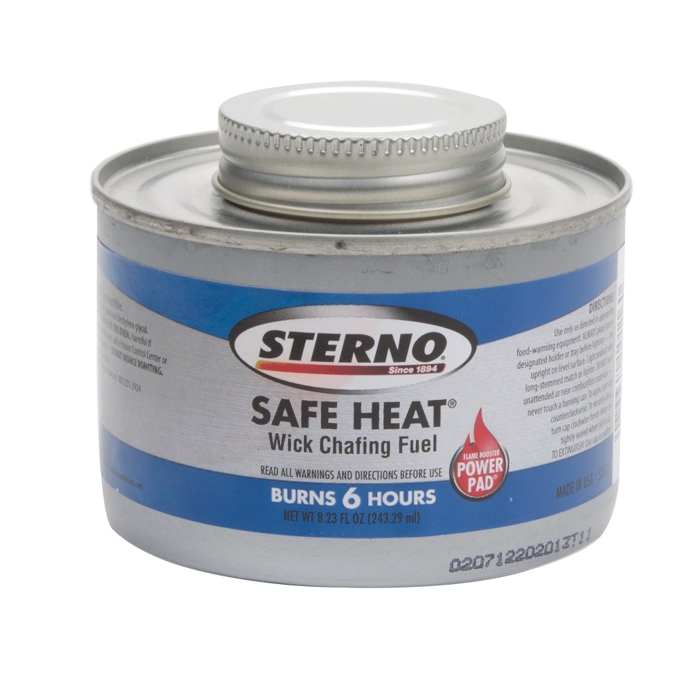 sterno candle lamp safe heat 6 hr wick chafing fuel clear 24 case