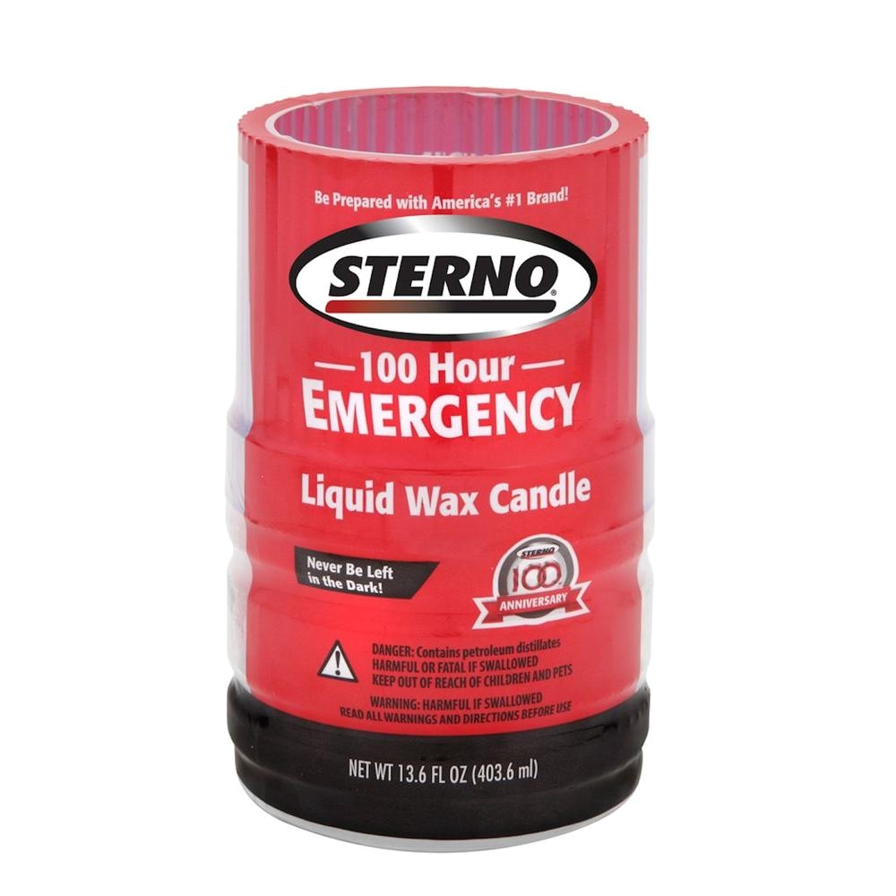 sterno candlelamp 100 hour emergency liquid wax candles 4 per pack