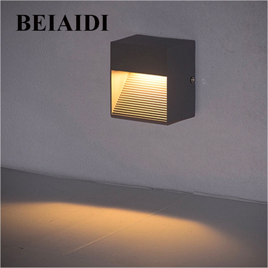 beiaidi 3w waterproof led step stair light surface mounted corner wall lamp ip68 outdoor led footlights pathway step light in outdoor wall lamps from lights