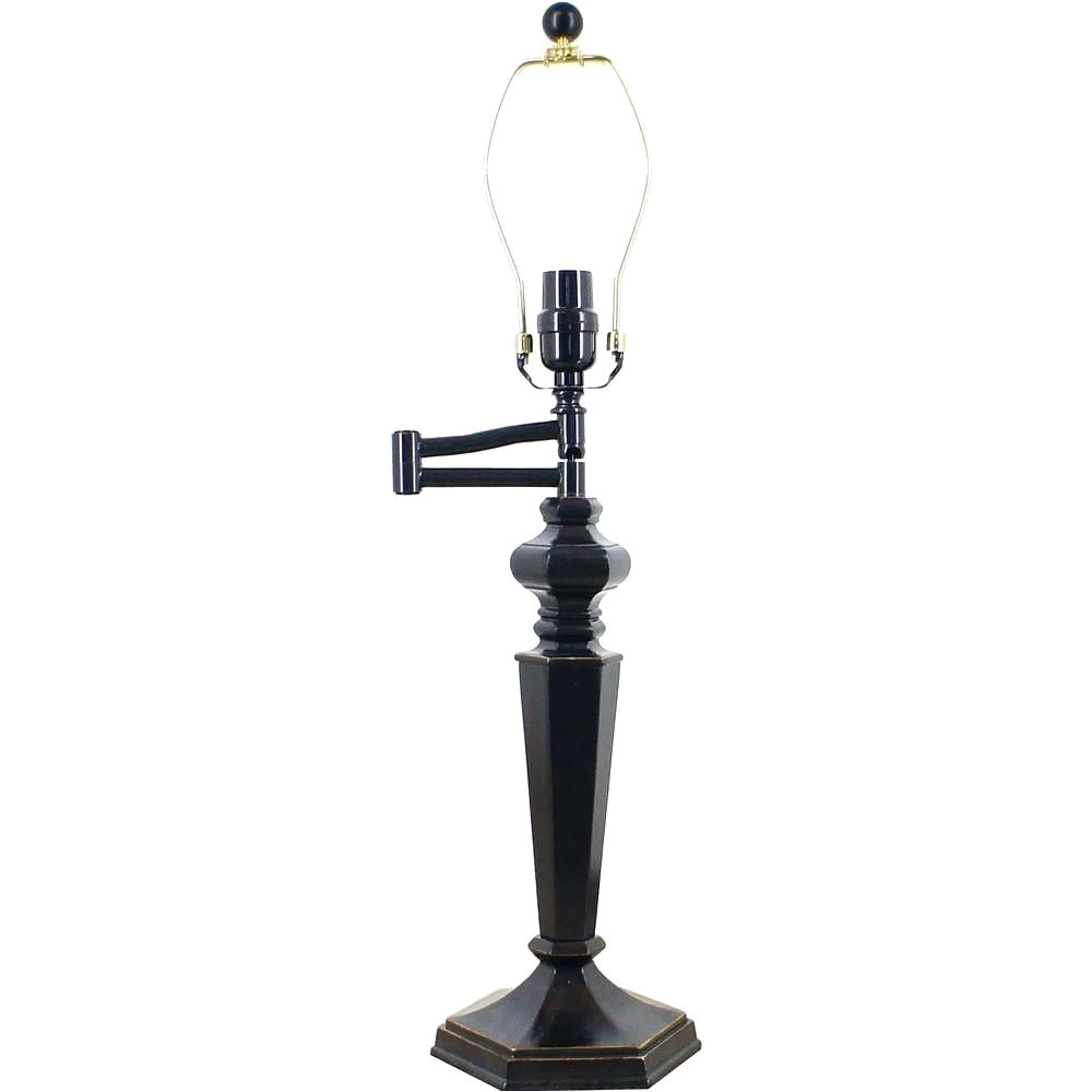 hampton bay mix match bronze swing arm table lamp 15778 at the home depot mobile