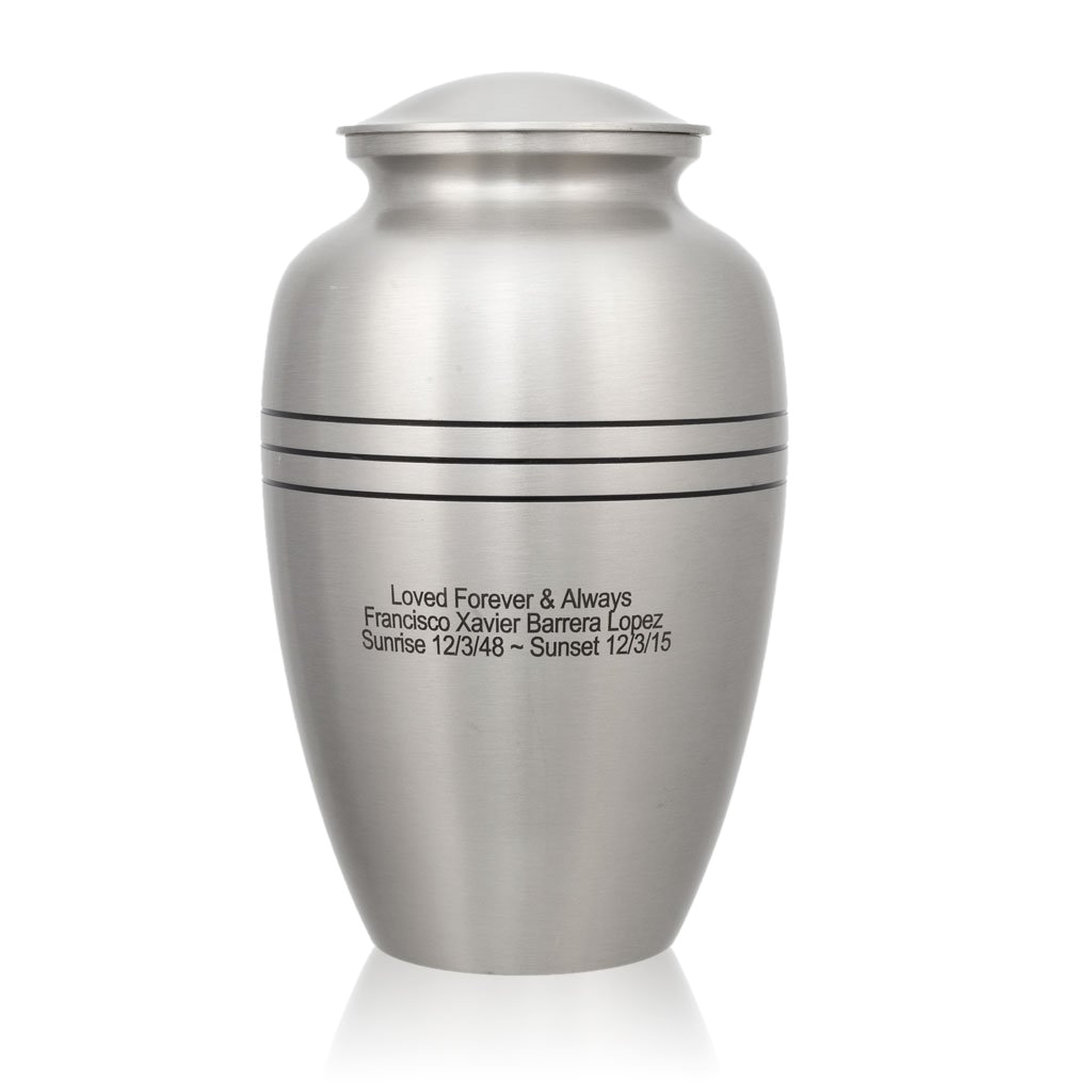 classic pewter cremation urn large