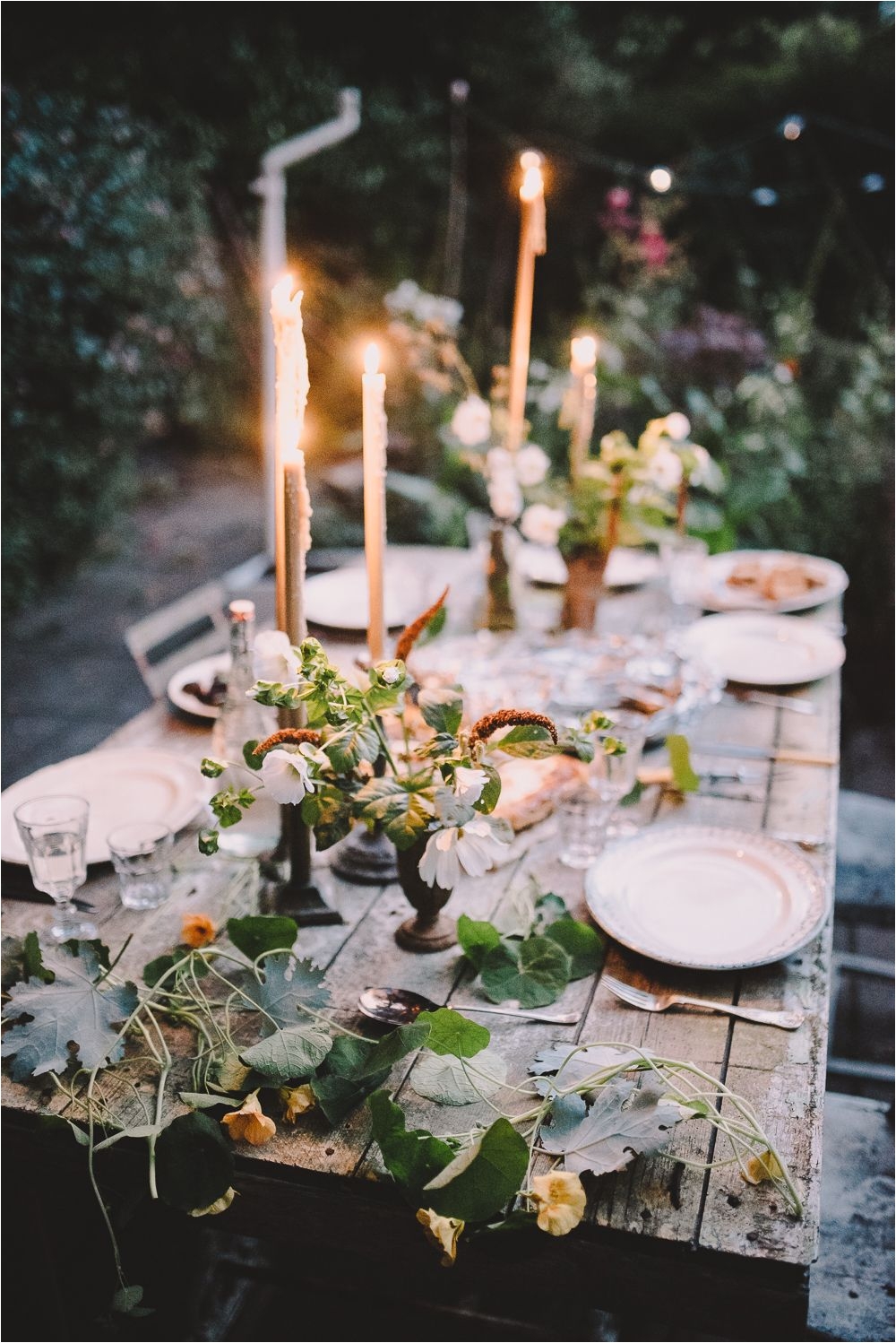 wild flowers candlesticks