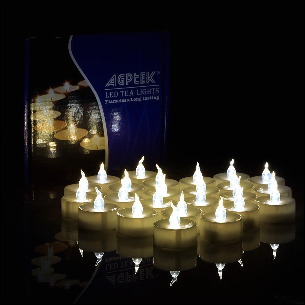 Tea Lights with Timers 24 Pcs Led Timing Candles Agpteka Battery Operated Warm White