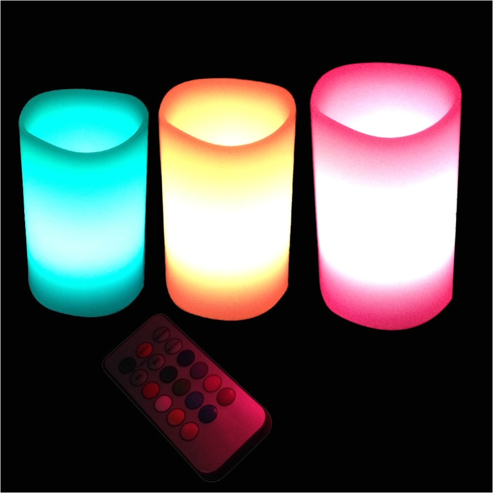 Tea Lights with Timers New 3pcs Led Flameless Candle Lamp Color Changing Candle Light with