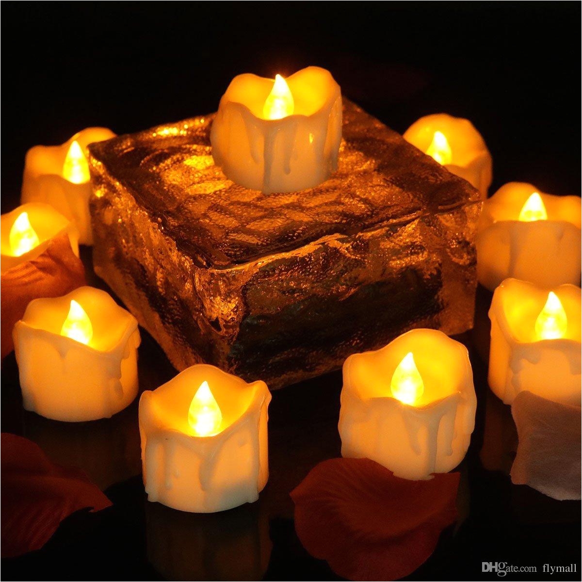 warm white flickering flameless candles with timer christmas wedding party led candle light battery operated tea