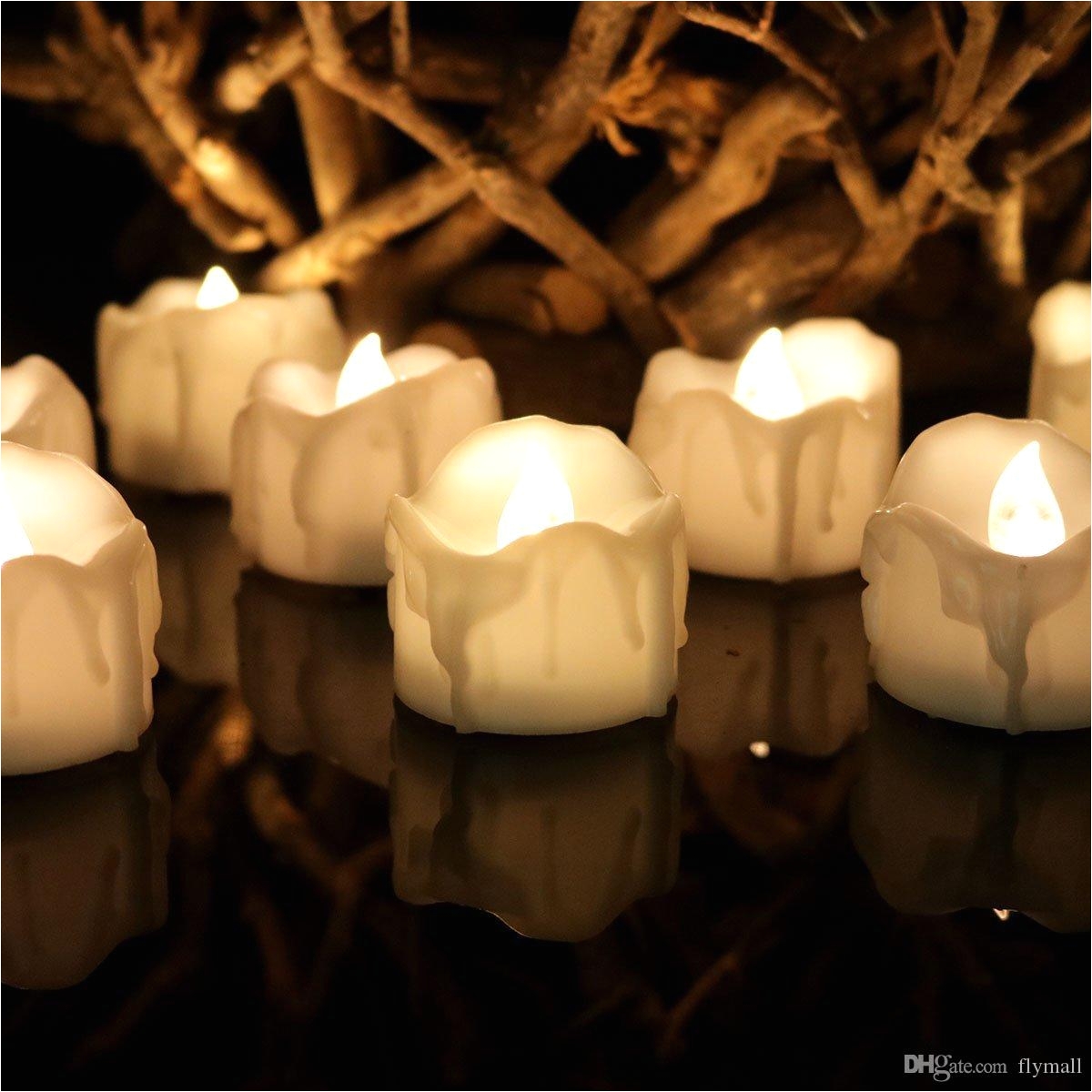 wholesale warm white flickering flameless candles with timer christmas wedding party led candle light battery operated tea lights electronic candles by