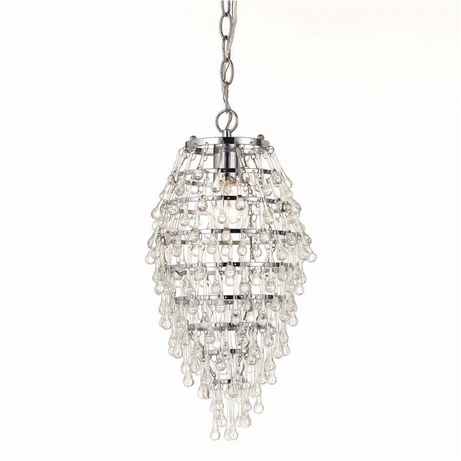 crystal teardrop 1 light mini pendant