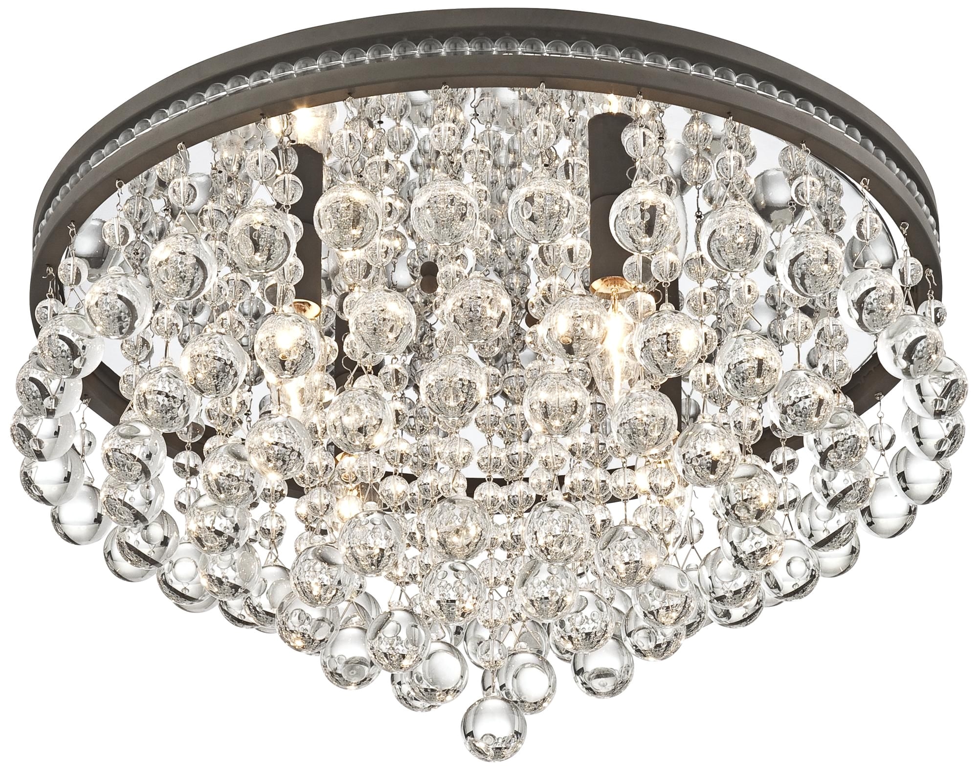 regina olive bronze 20 wide crystal ceiling light