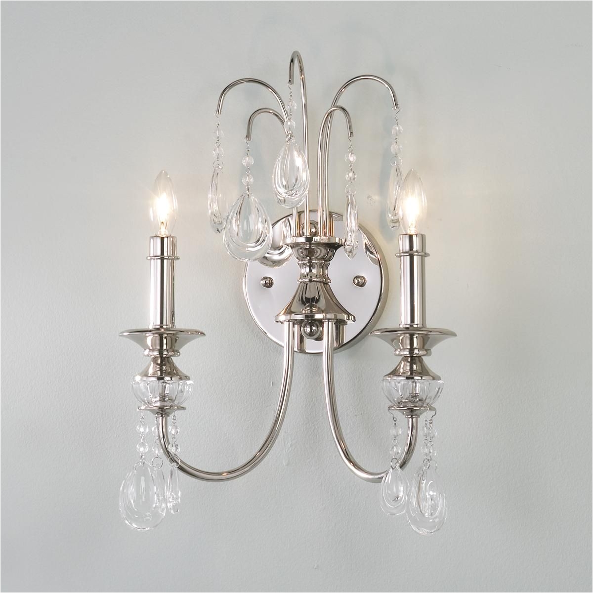 teardrop crystal sconce