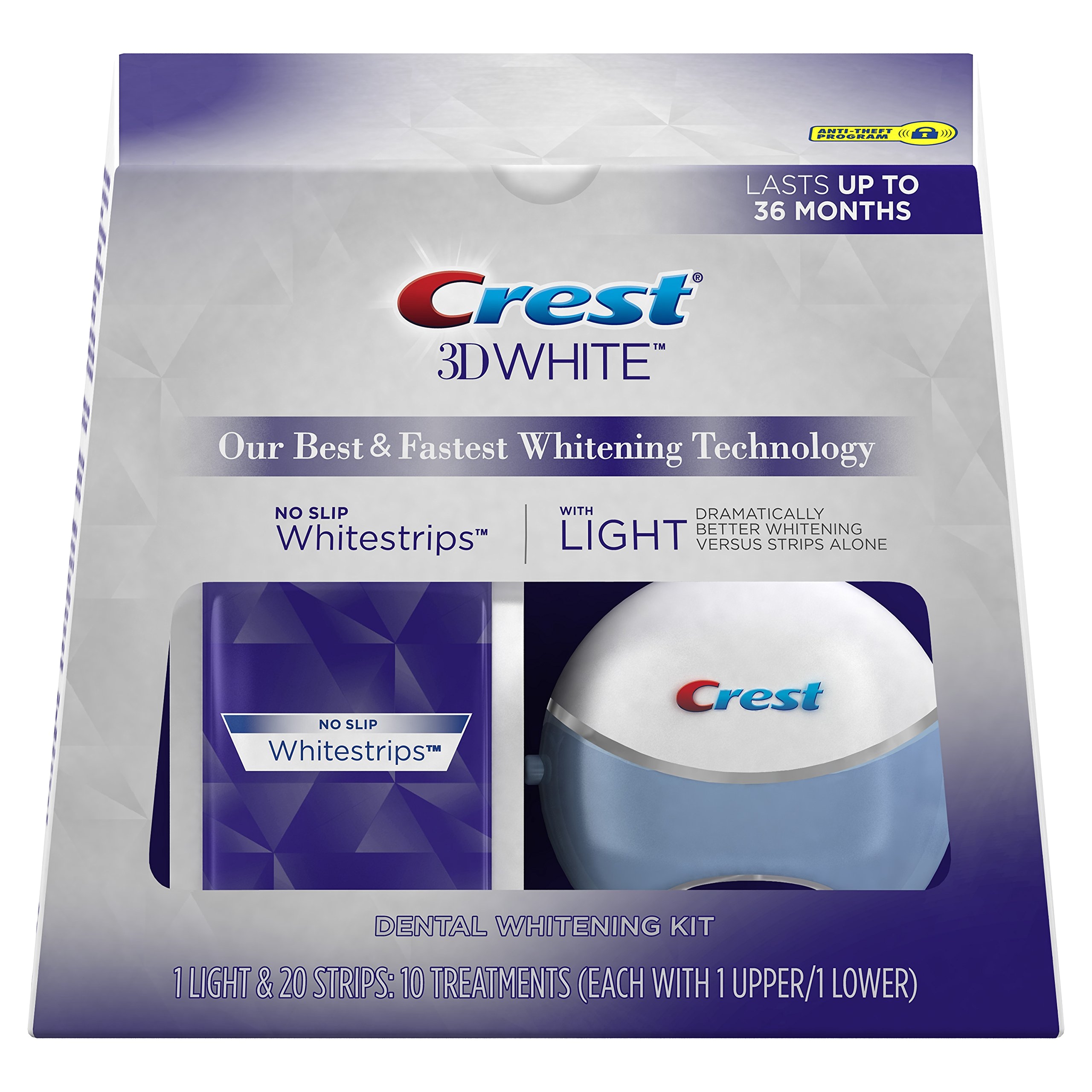 crest 3d white whitestrips with light teeth whitening kit 10 treatments