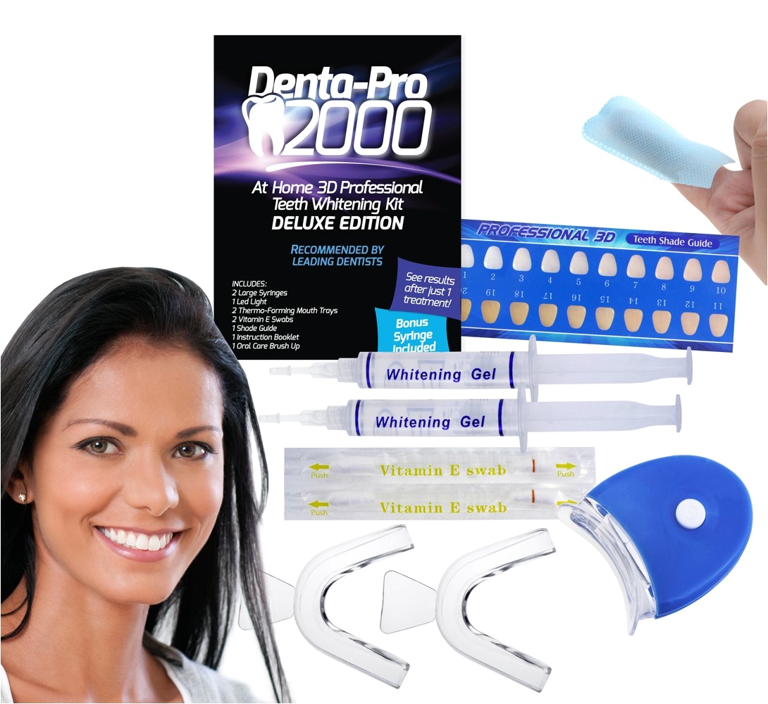 dentapro 2000 3d teeth whitening kit deluxe addition includes led light 2