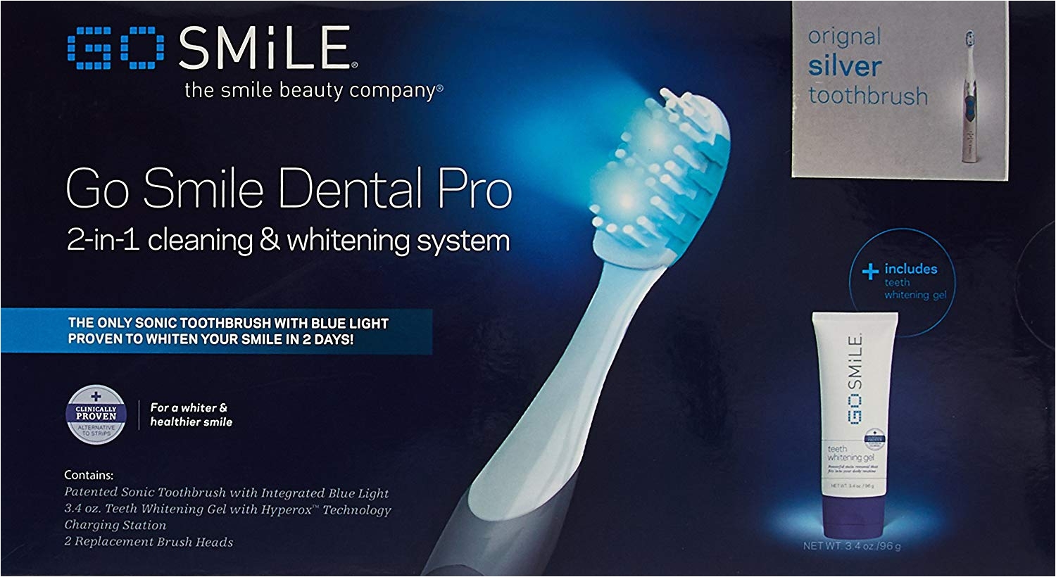 Teeth Whitening Light Reviews Amazon Com Go Smile sonic Blue Teeth Whitening System 1 3 Pound