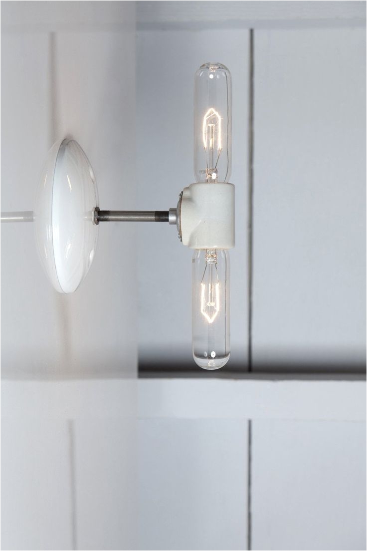 double wall sconce light bare bulb lamp