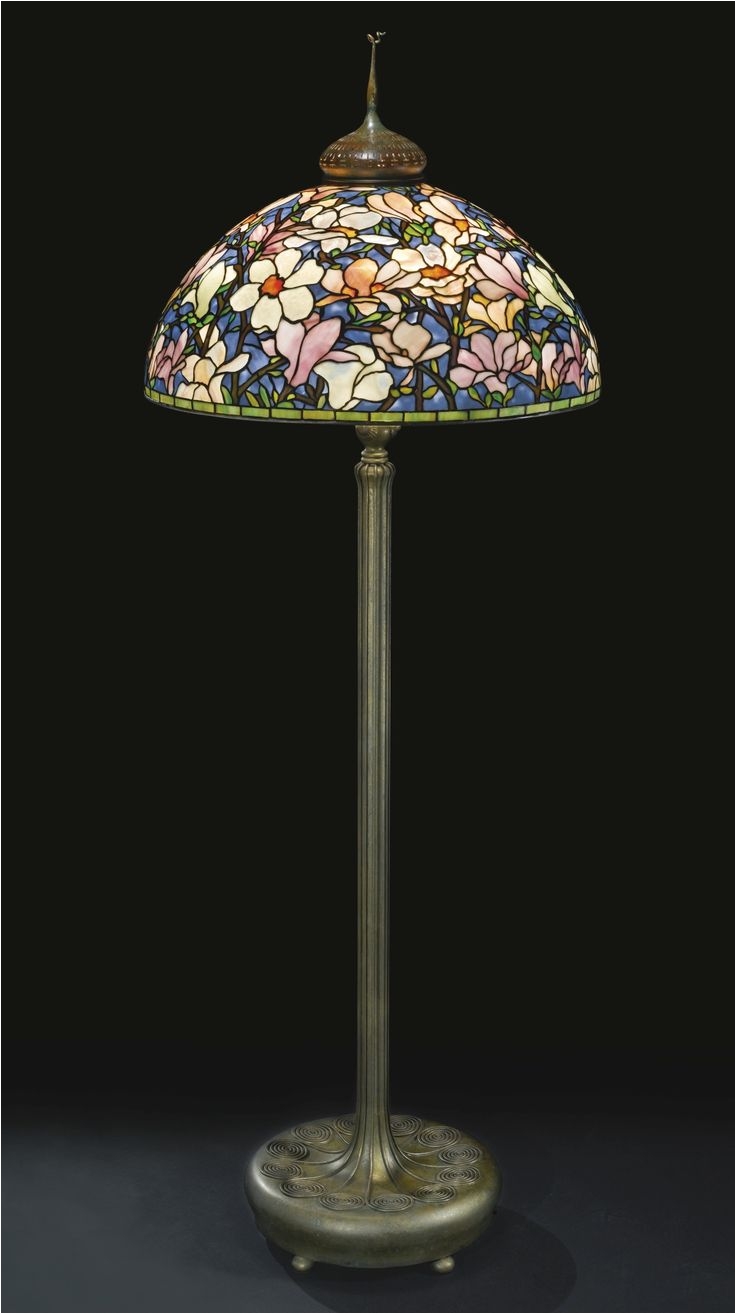 an important and rare magnolia floor lamp tiffany studios sothebys