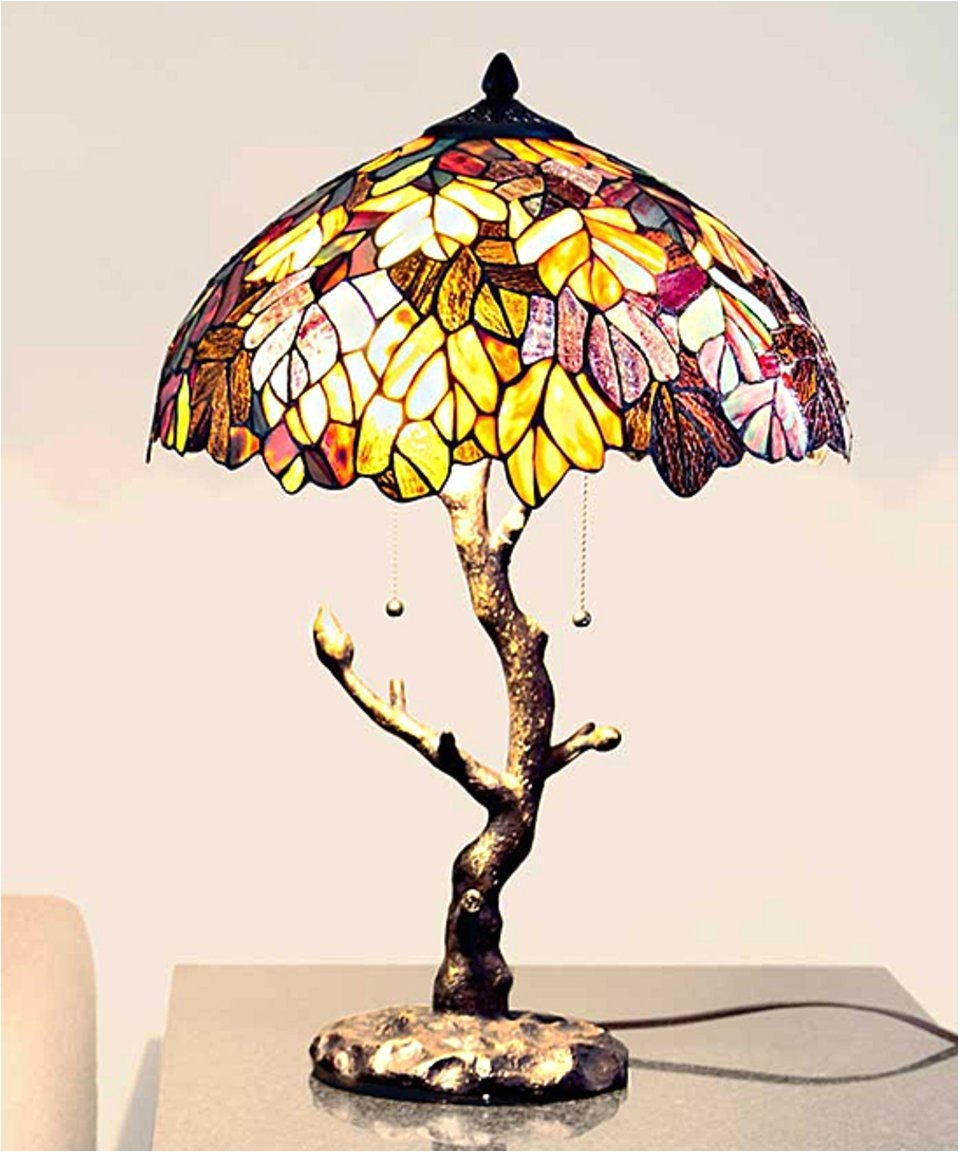 take a look at this marvel maple stained glass table lamp with tree trunk base today