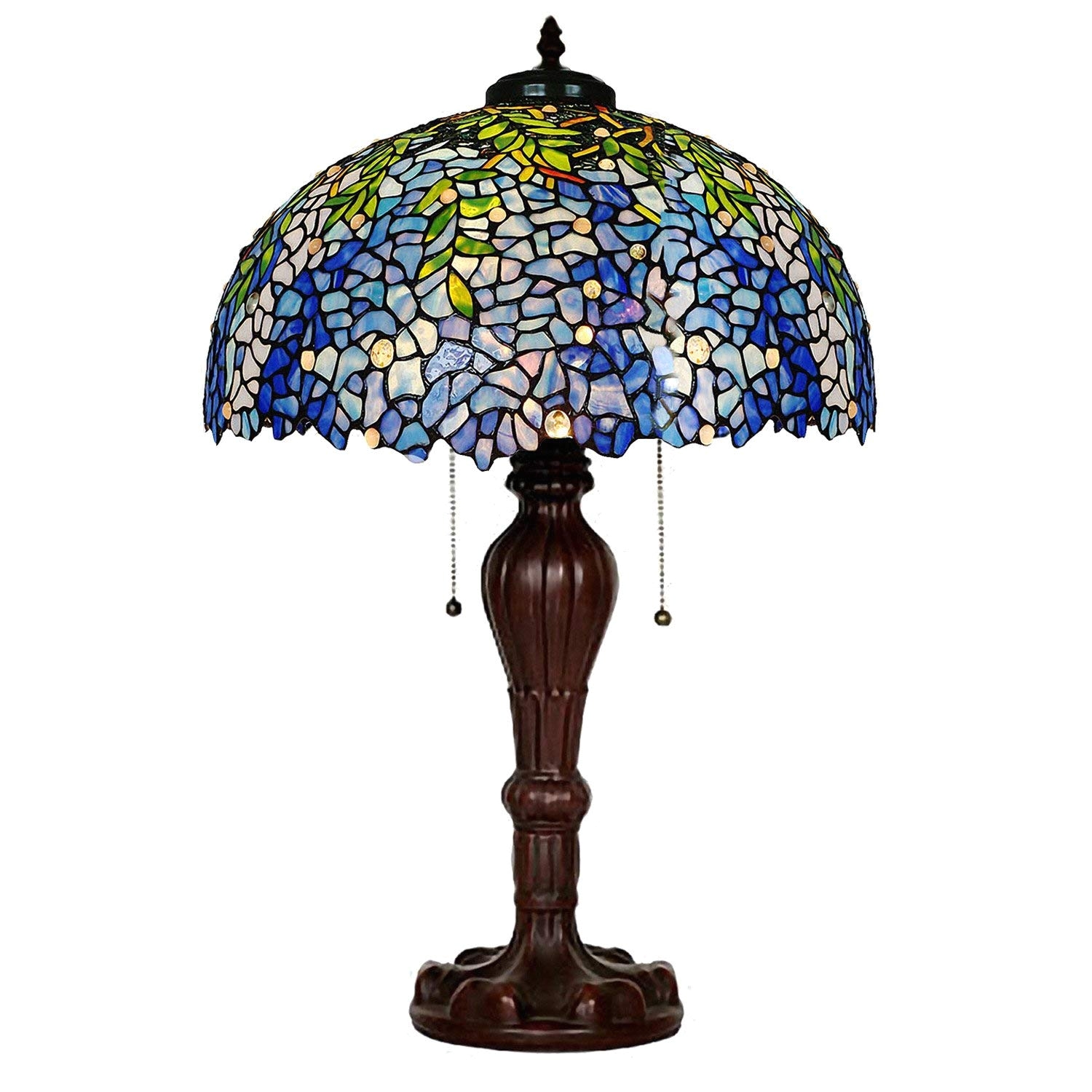 Tiffany Lamp Spare Parts Table Lamps Magcolor Tiffany Style Stained Glass Purple Wisteria