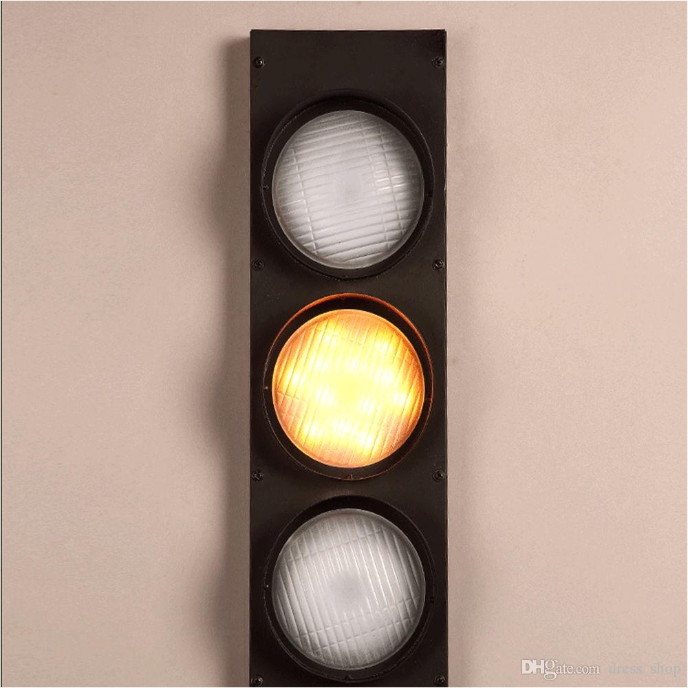 modern creative home decor traffic light corridor loft wall lamp fixture bedroom reading room lighting corridor