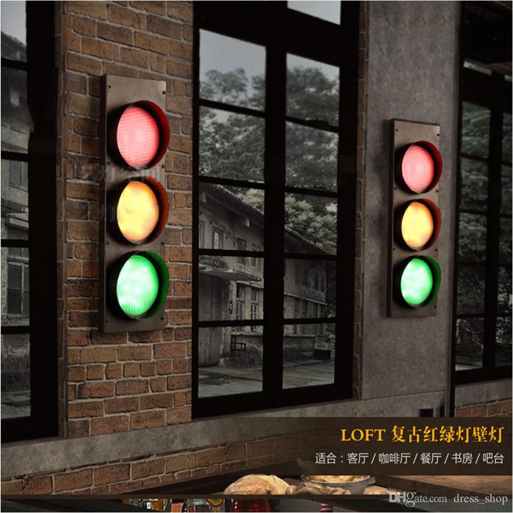 modern creative home decor traffic light corridor loft wall lamp fixture bedroom reading room lighting corridor