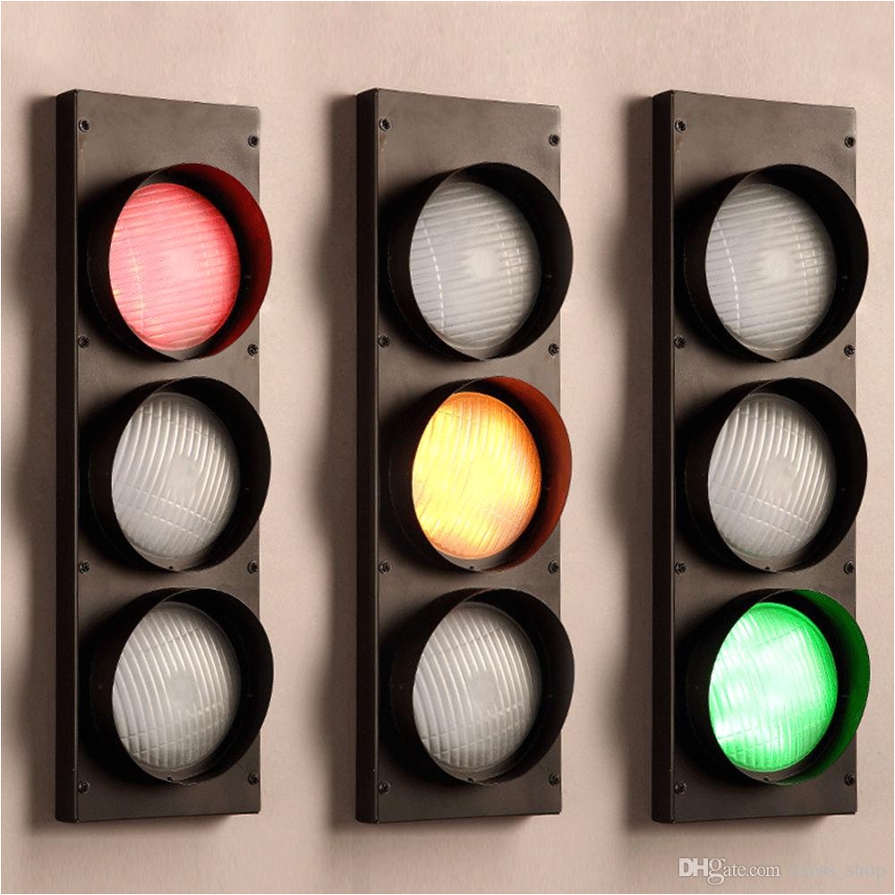 modern creative home decor traffic light corridor loft wall lamp fixture bedroom reading room lighting corridor