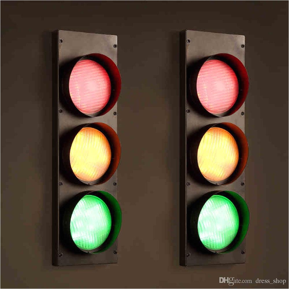 modern creative home decor traffic light corridor loft wall lamp fixture bedroom reading room lighting corridor