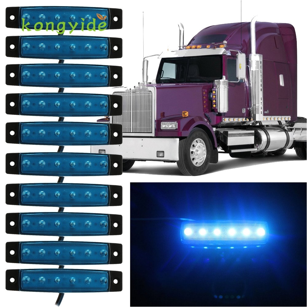 aliexpress com buy car styling 2017 auto 10x 6 led bus clearance trailer tail lights rear turn signal truck trailer lorry stop rear light lamp from