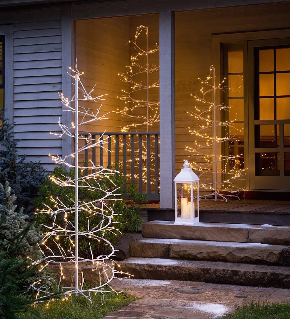 white spiral twinkle tree with eight light settings set of 3 with lots of warm white led lights and different light settings our white spiral twinkle