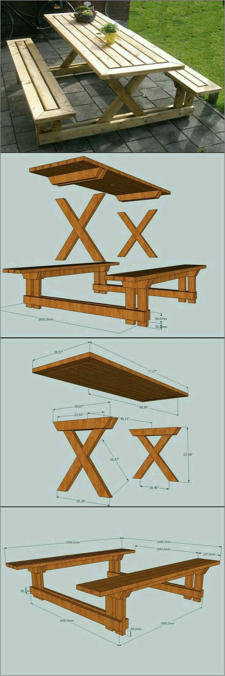 how to build your own backyard picnic table