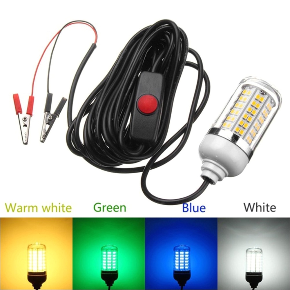 portable led fishing light deep drop underwater fishing lures light waterproof fish attractor prawn squid fishing