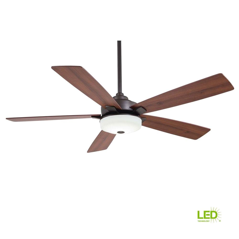 home decorators collection cameron 54 in led indoor oil rubbed bronze ceiling fan with light