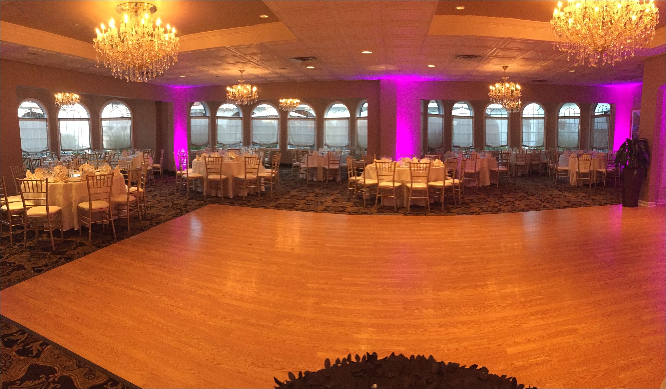 new chairs and fun up lighting brighten the venetian room venetianroom peronafarms uplighting njweddingvenue