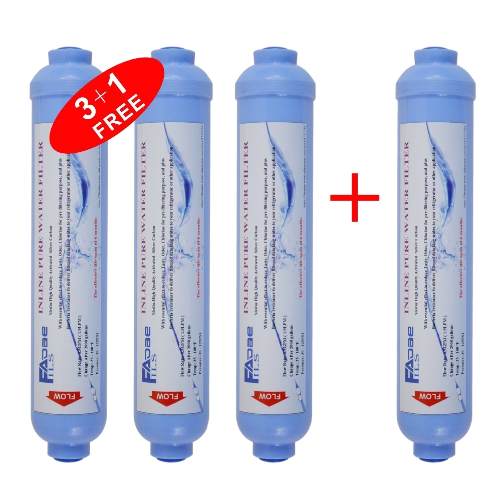 reverse osmosis system replacement filters 10in l x 2in od inline nano silver carbon water filter cartridgepacked of 4 in water filter parts from home