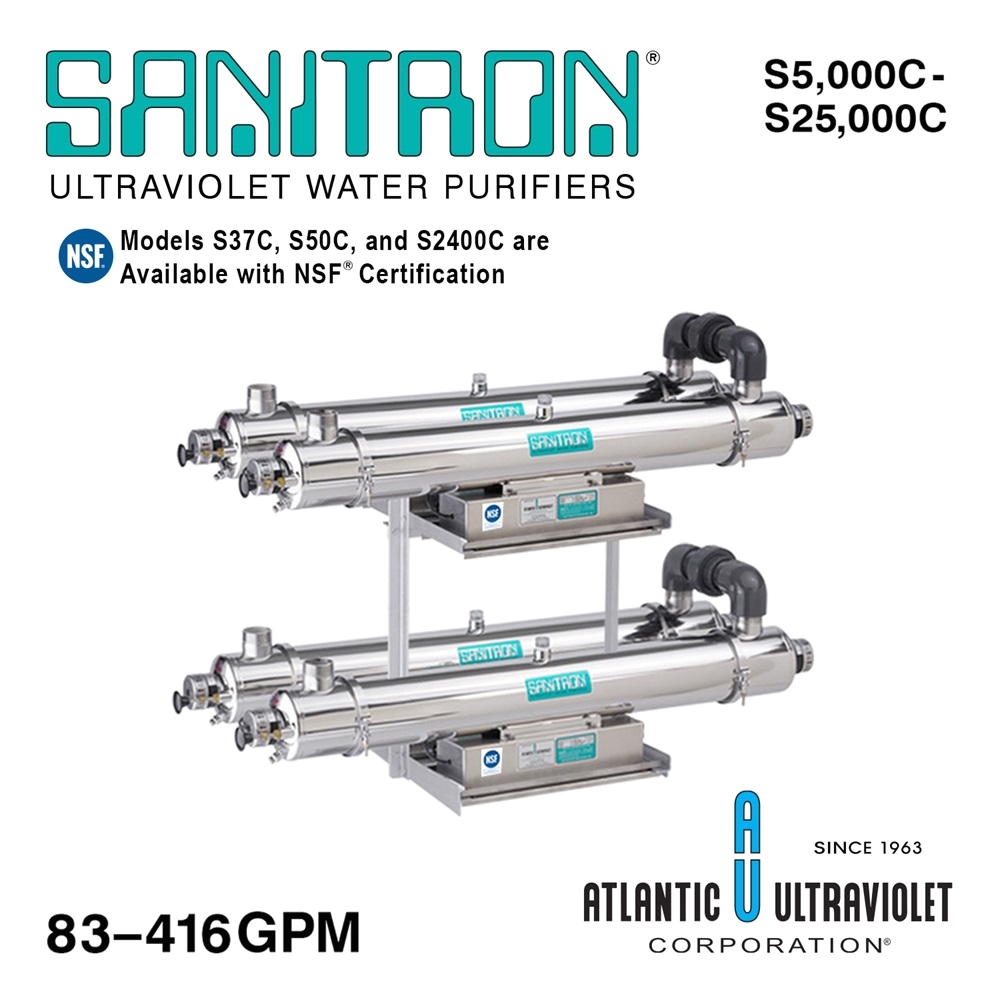 sanitrona uv water purifiers 83 416 gpm multi chamber