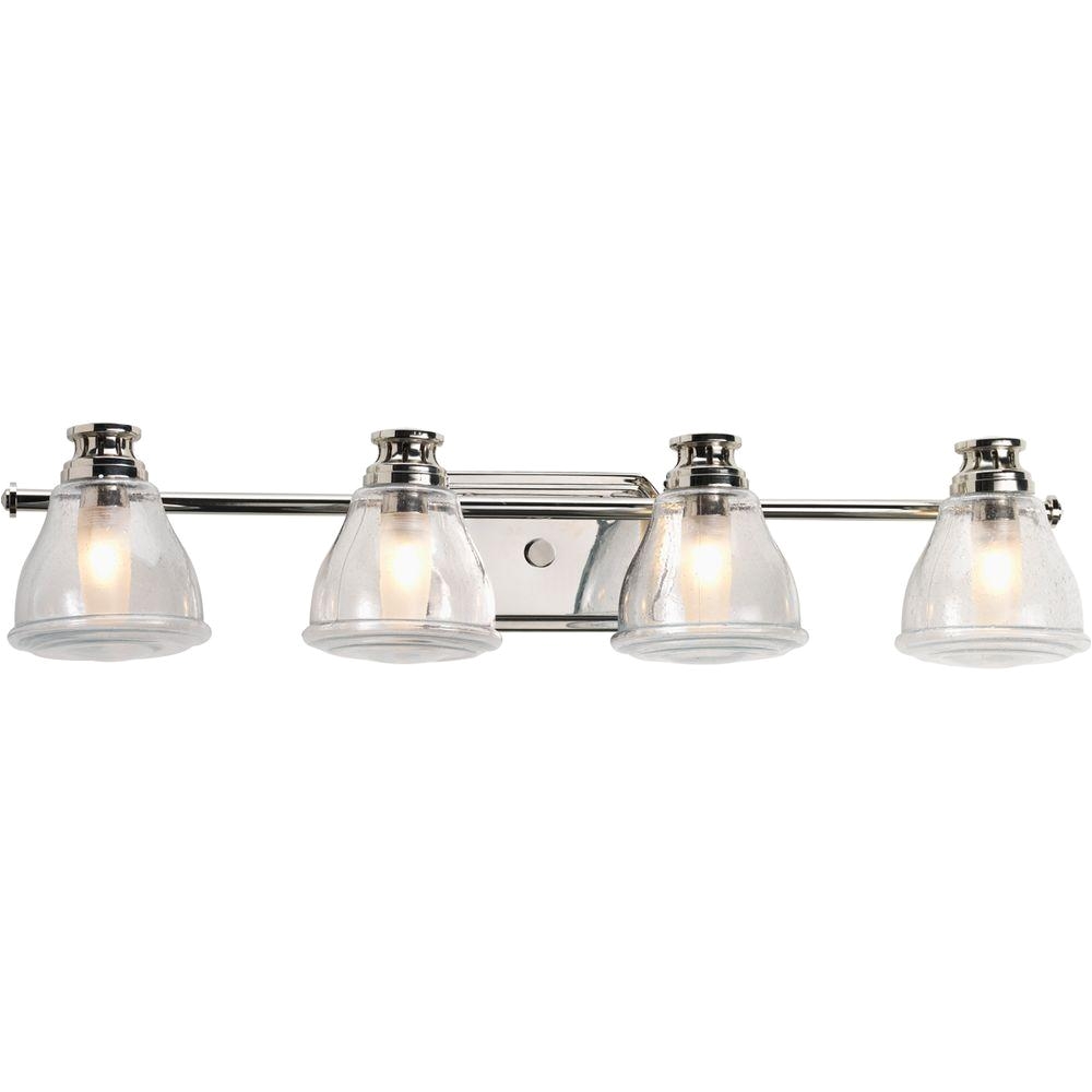 academy collection 4 light polished chrome bathroom vanity light