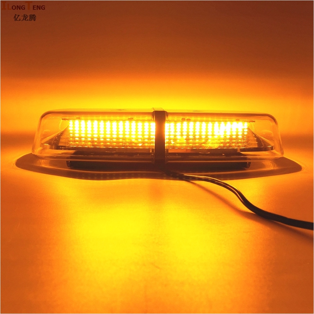 12v 24v car roof strobe emergency light 5730smd 72 led rescue vehicle ambulance police yellow flashing warning lamp beacon in indicator lights from lights