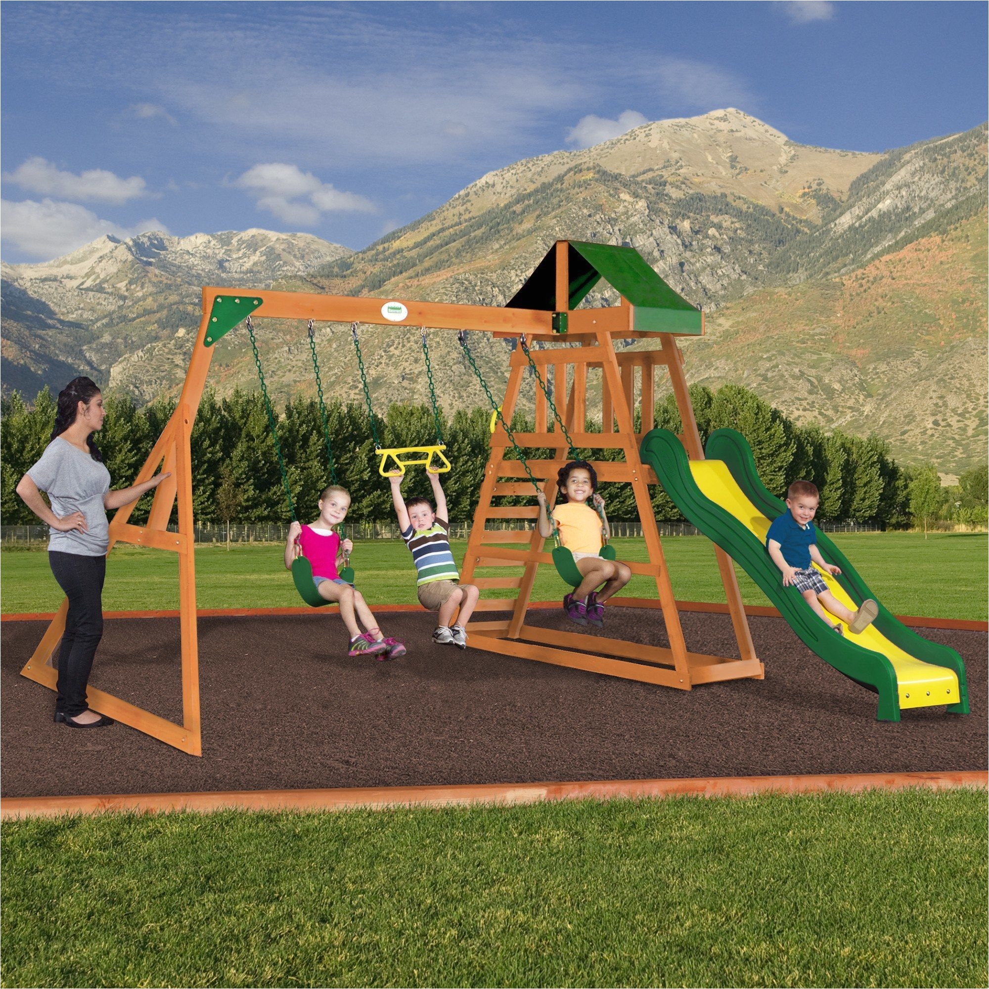 backyard swing sets walmart prescott wooden swing set pinterest