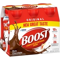 boost original complete nutritional drink rich chocolate 8 fl oz bottle 6 count