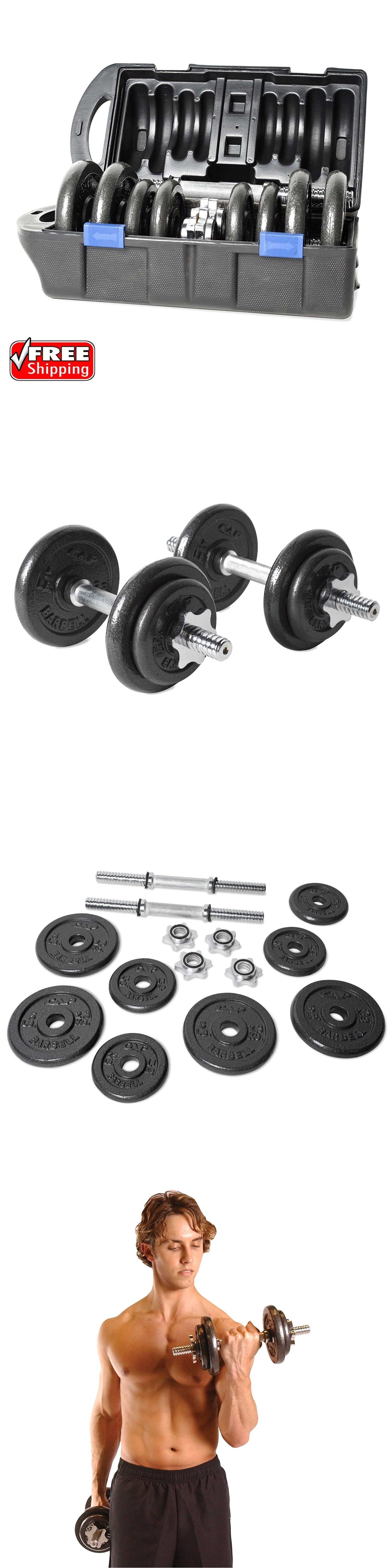 dumbbells 137865 set dumbbell weight barbell gym workout exercise lifting bar 40 lb fitness new
