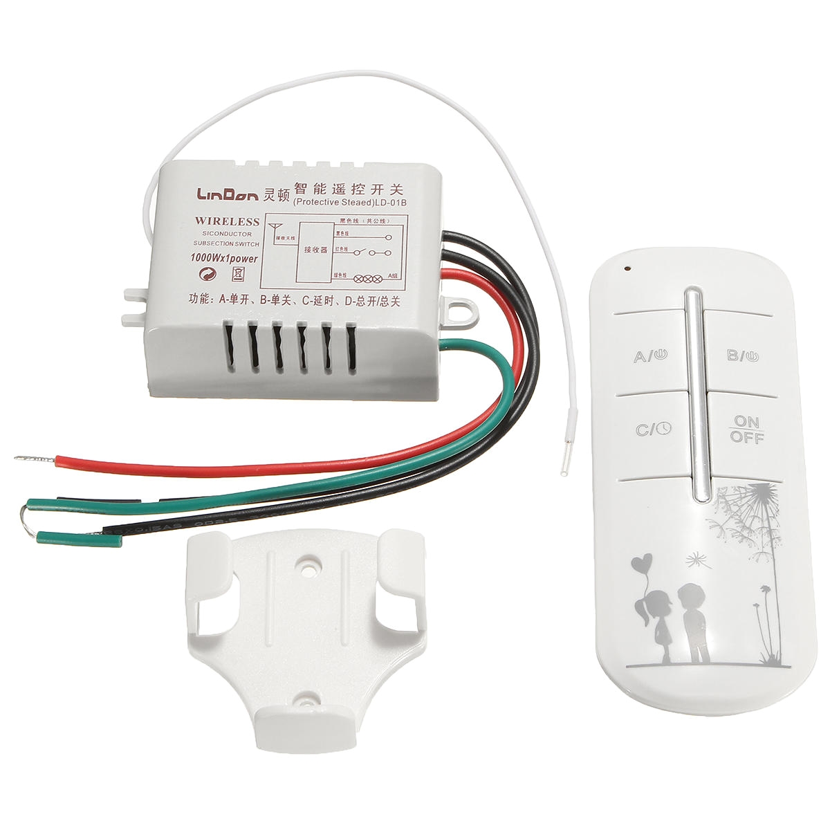 220v 315mhz wireless smart light remote control switch receiver transmitter au