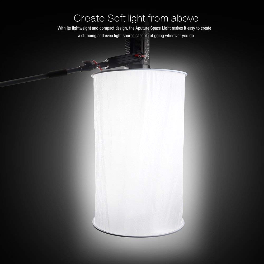 amazon com aputure space light cylindrical diffuser to creat overhead soft light for aputure light storm 120d 120t 300 series and other bowens mount led