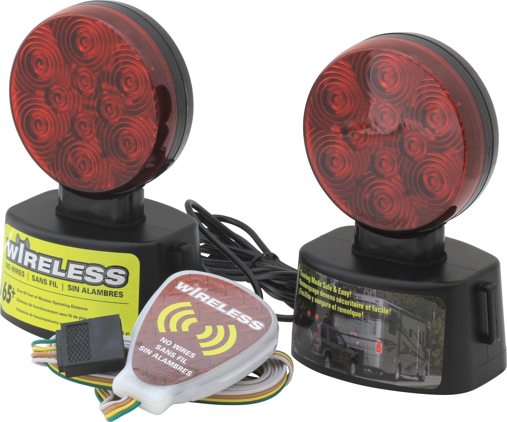 wireless led magnetic towing light kit