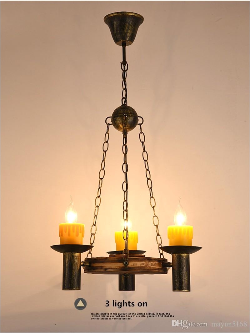 vintage wood metal pendant lamp antique candle resin suspension light restaurant lamp bar hotel project lampe